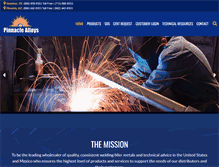 Tablet Screenshot of pinnaclealloys.com